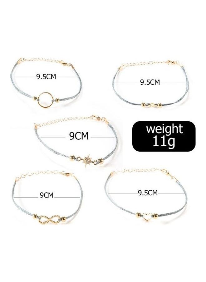 NIBEMINENT - 5-Piece Geometry Star Design Fashion Bracelets Set - Image 1