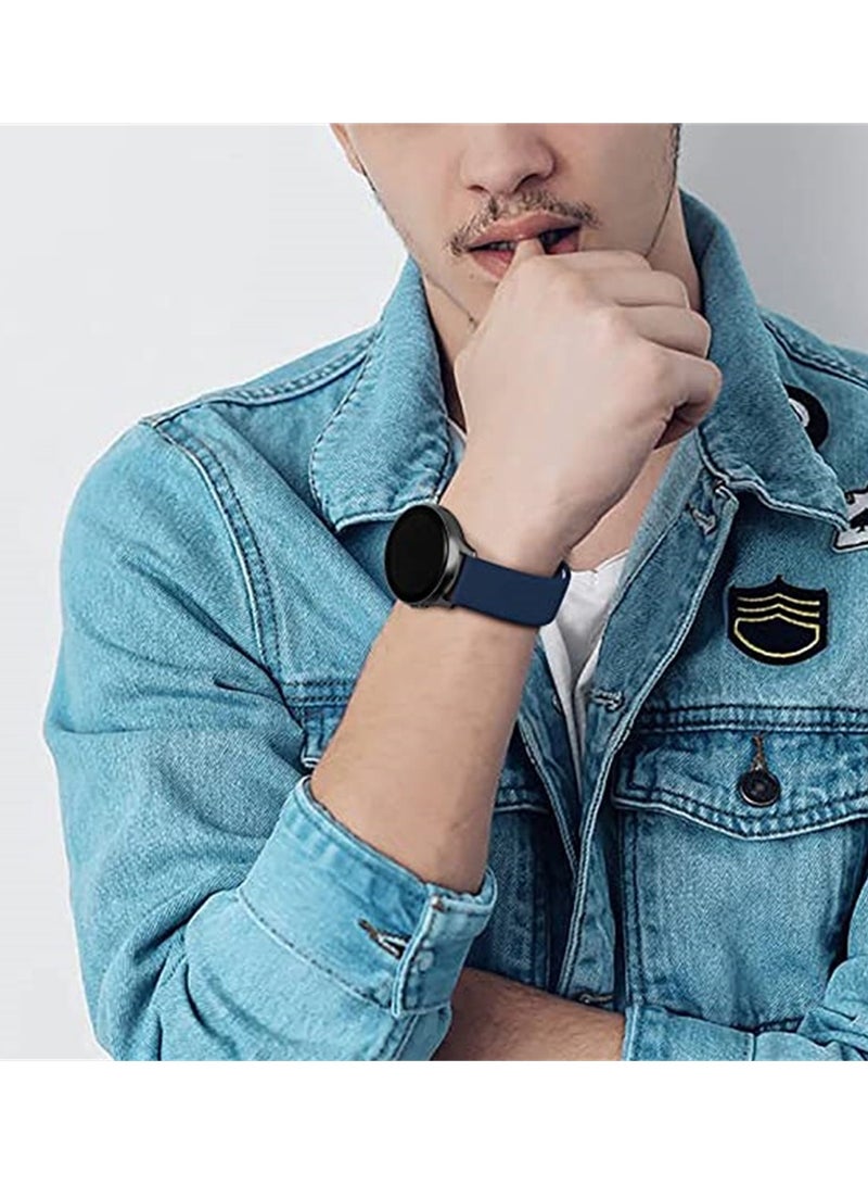 KASTWAVE Silicone Sport Strap for Samsung Galaxy Active 2, 20 Mm Watch Bands Compatible for Samsung Galaxy Watch Active 2, Women Men, 4 Pack Black, White, Dark Purple, Dark Blue - Image 5