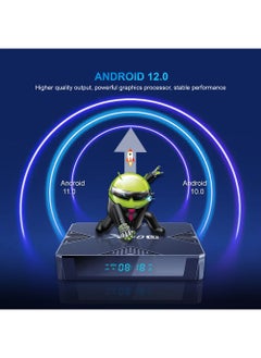 ماركة غير محددة صندوق تلفاز Android 12.0 بتقنية Bluetooth وDual WiFi ودقة 4K UHD مع جهاز تحكم عن بعد X98H باللون الأسود  - Image 4