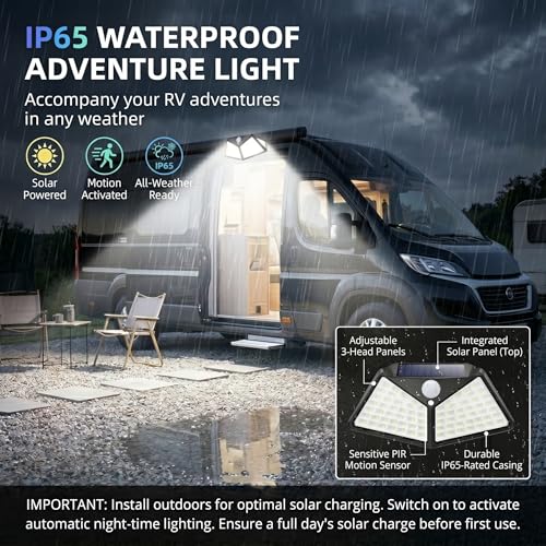 Silanit 2 Pack Magnetic RV Solar Light, Motion Sensor Porch and Awning Lights, Solar Charged, RV Accessories for Outside, Multiple Modes, Compact for Campers Trailers - Image 2
