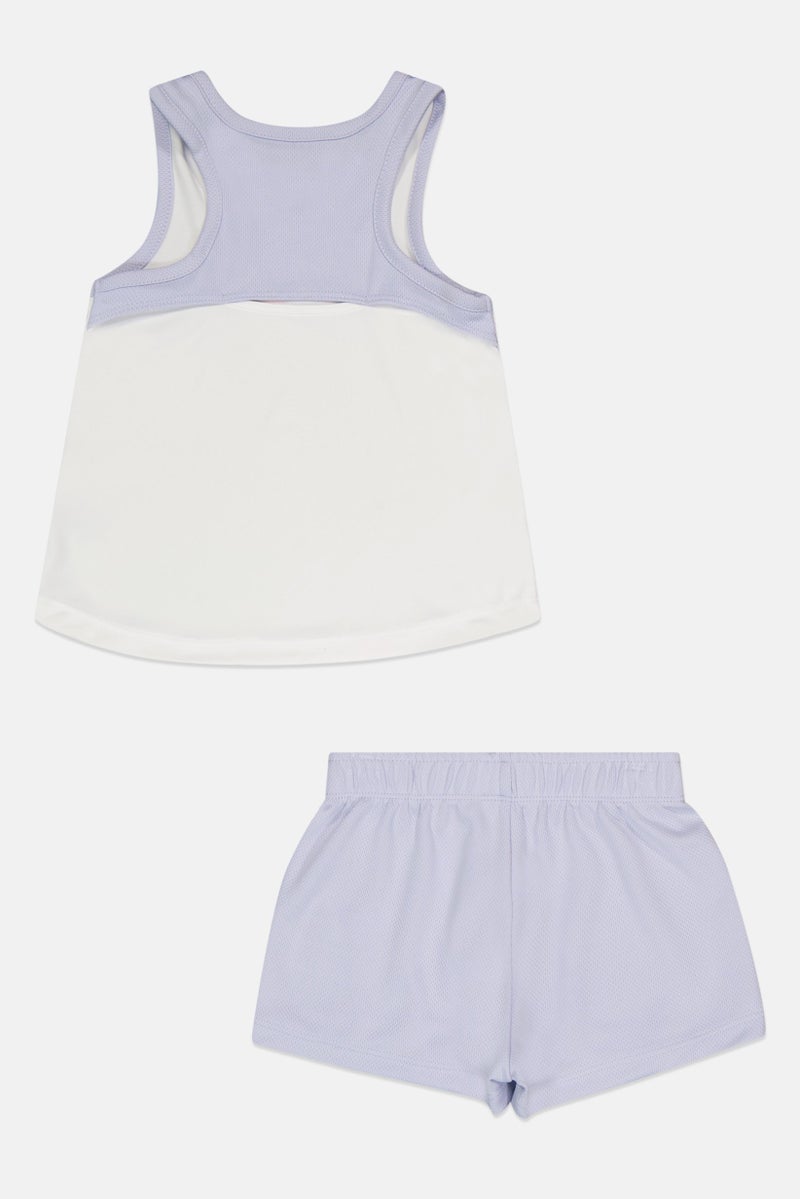Nike Toddlers Girl 2 Pieces Sleeveless T-Shirt And Shorts Set, Multicolor - Image 2