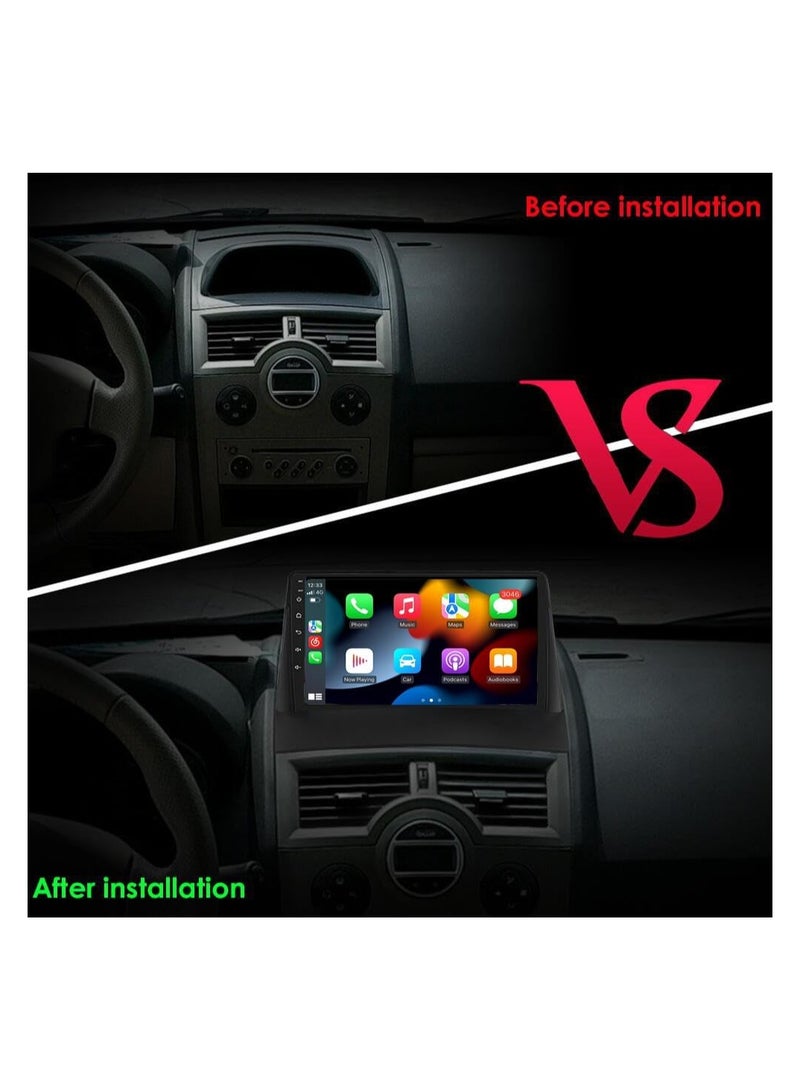 SHEZA STAR ستيريو سيارة أندرويد لرينو ميجان 2 2002 2003 2004 2005 2006 2007 2008 2009 4 جيجابايت رام 64 جيجابايت روم 9 بوصة يدعم Apple Carplay، MirrorLink WiFi BT، شاشة تعمل باللمس IPS مع كاميرا AHD متضمنة - Image 3