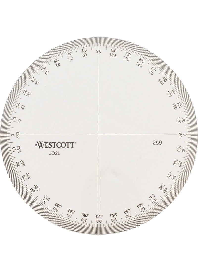 Westcott Westcott 4Inch Circular Protractor Measuring Tool 259  - Image 1