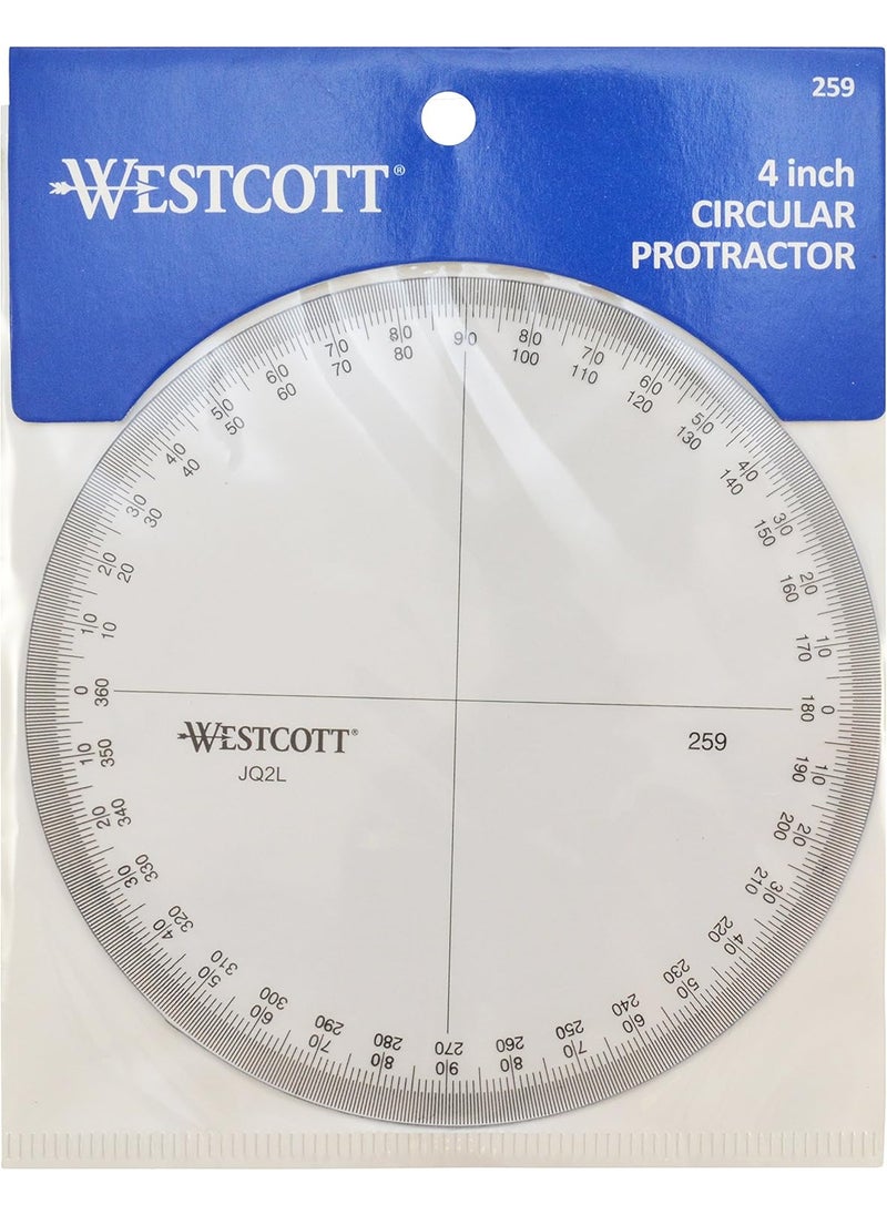 Westcott Westcott 4Inch Circular Protractor Measuring Tool 259  - Image 3