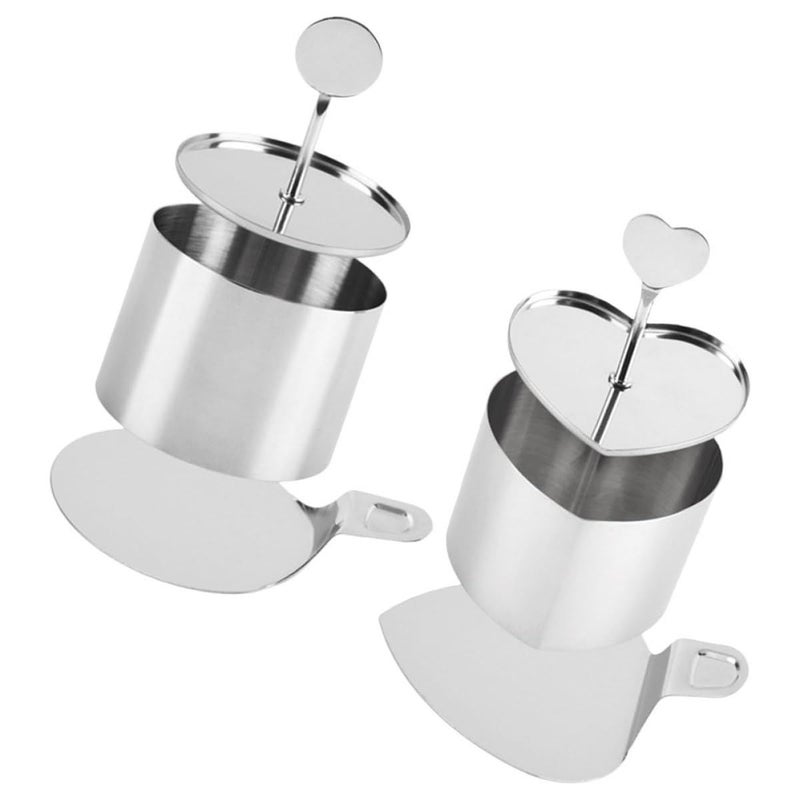 Zerodeko Stainless Steel Cookie Cutter and Mousse Ring Set Heart Shape Metal Baking Mold - Image 2