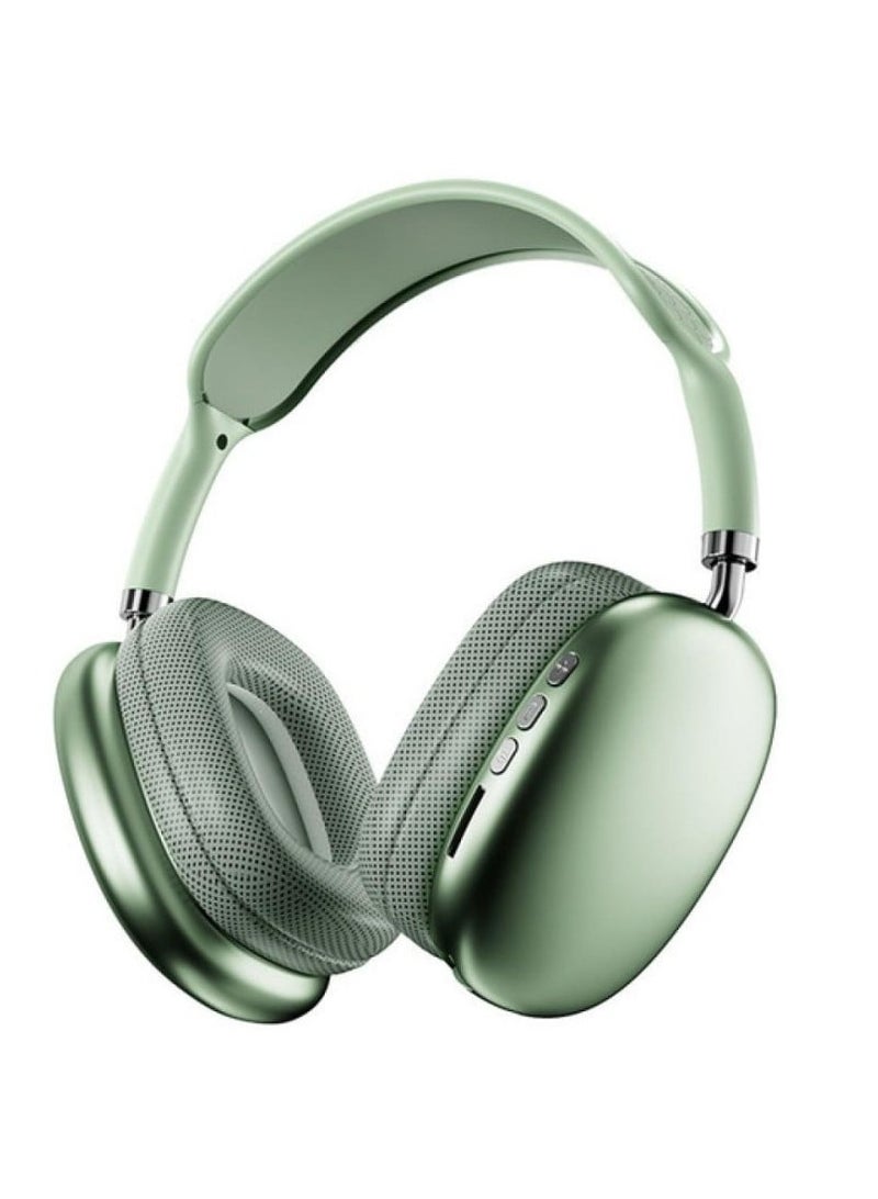 بي 9 سماعات رأس بلوتوث فوق الأذن باللون الأخضر - Image 1