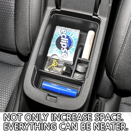 HGWEI Center Console Organizer Tray Compatible with 2024 2025 2026 Chevrolet Trax and 2024-2026 Buick Envista Interior Accessories Insert Armrest Secondary Storage Box Coin Holder, Black - Image 4