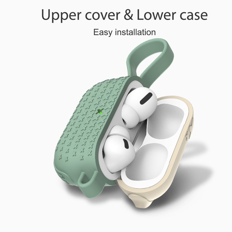 قمصان سيليكون لسماعات الأذن متوافقة مع جيلات Airpods Pro الثلاثية - غلاف حماية وقوقل حماية من السقوط - Image 4