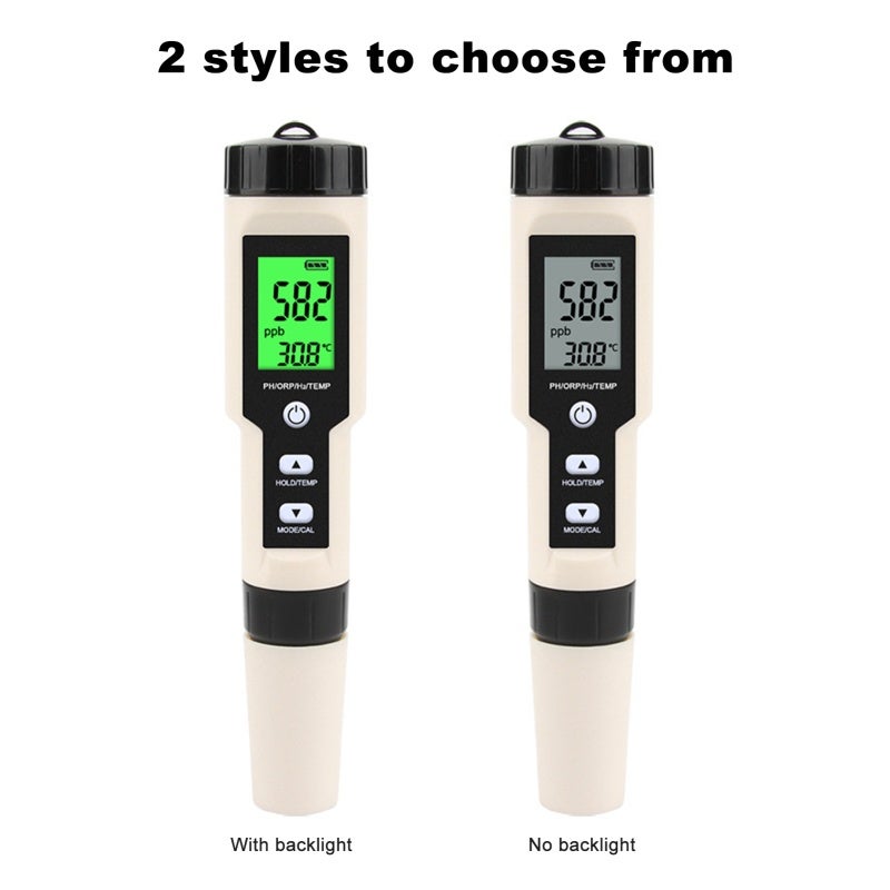Digital PH Meter 4-In-1 PH ORP H2 Temperature Tester With LCD Display - Portable Probe Detachable Design High Accuracy for Water Food Testing - Image 3