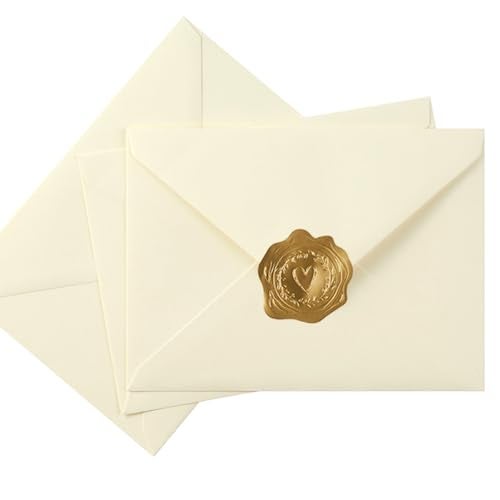 Toperd 50 Pack A6 Envelopes for 4 x 6 Greeting Cards, Birthday Party, Photos, Baby Shower and Wedding Invitation Cards, 6 1/2 x 4 3/4 Inches (Cream Color) - Image 1