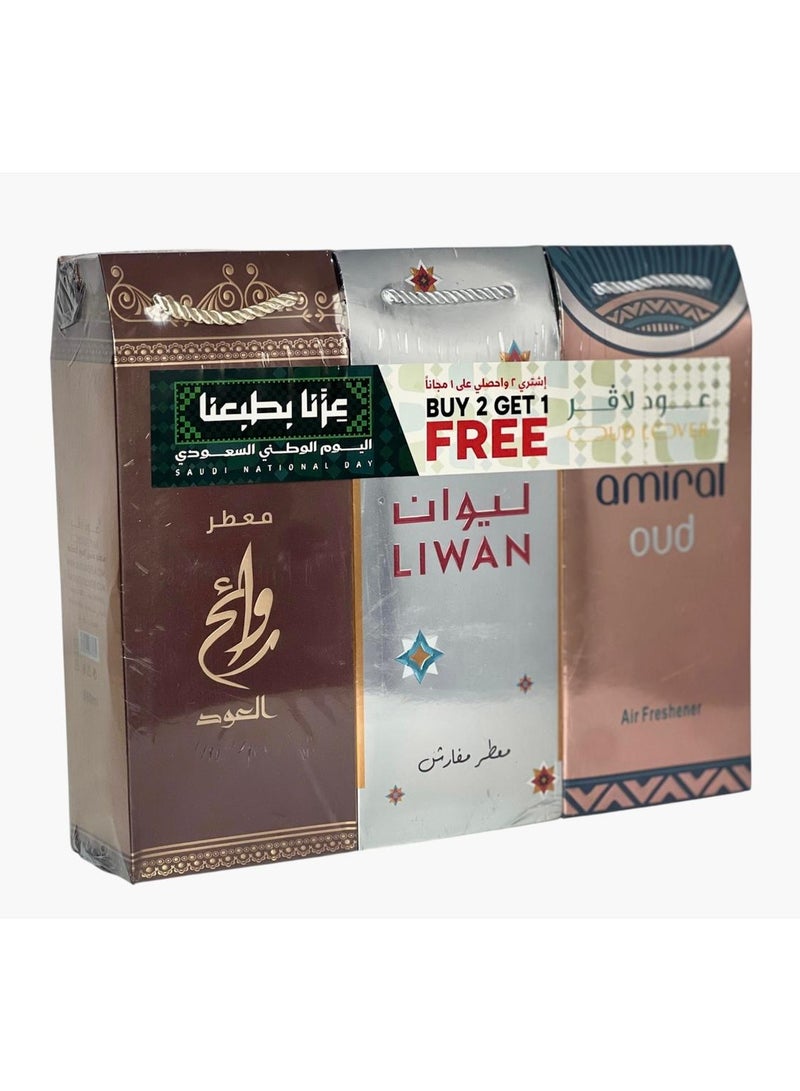 عود لافر مجموعة معطر المفارش اميرال وليوان وروائح العود 500 مل بروائح شرقية وفاخرة تدوم طويلًا - Image 2