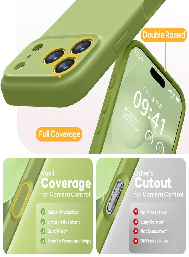 Vooii Magnetic Compatible with iPhone 17 Pro Case (Compatible with Magsafe) (Upgraded Camera Protection) Liquid Silicone Shockproof Full Body Protective Phone Cover for Women Men, Cedar Green, 6.3” - Image 5