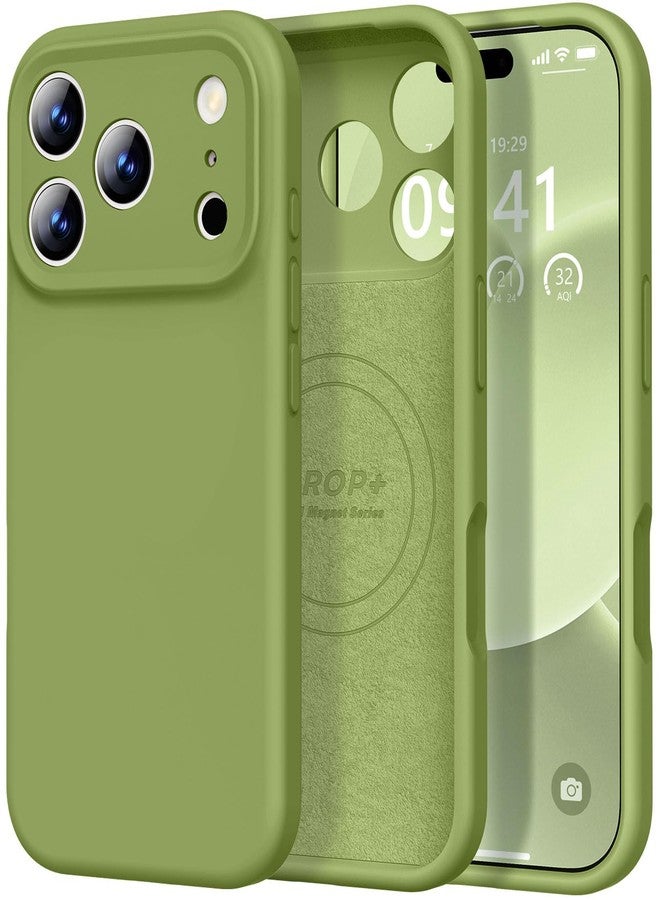 Vooii Magnetic Compatible with iPhone 17 Pro Case (Compatible with Magsafe) (Upgraded Camera Protection) Liquid Silicone Shockproof Full Body Protective Phone Cover for Women Men, Cedar Green, 6.3” - Image 1