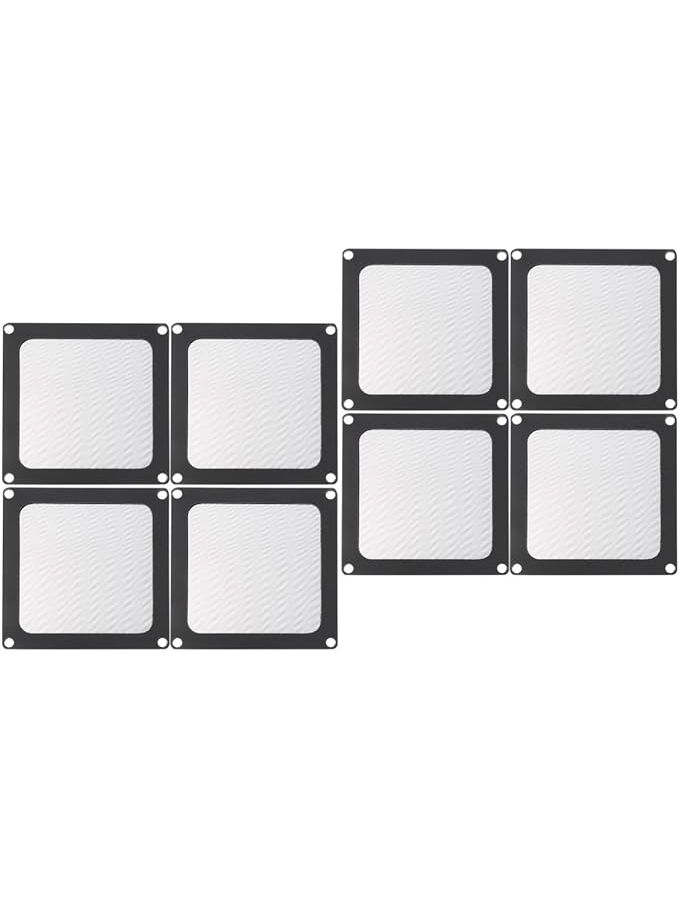 2 Pack Black 9x9cm Computer Fan Dustproof Mesh Cover Reduces Noise Protects Components - Image 1