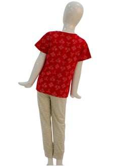 JOANNA JOANNA Boy's Gamer Print Short Sleeve Shirt & Long Pants Pajama Set, Red  - Image 5