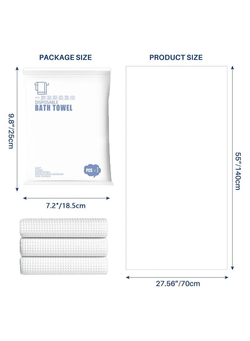 8 PCS Travel Disposable Towels Set,Portable Thicken Bath Towels Individual Packing Soft Cotton Hair Drying Towels Comfortable,Large Strong Absorption Clean Towels for Bath Hotel Spa Camping