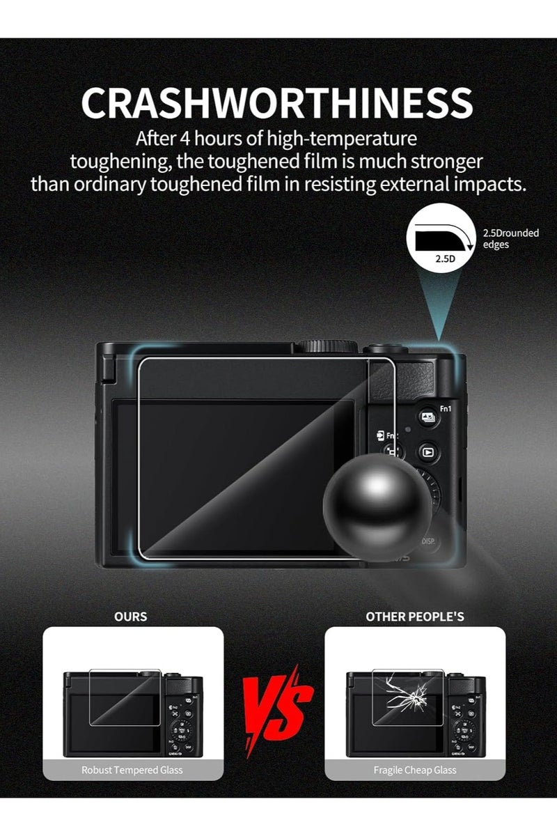 general 2 screen protectors for Panasonic Lumia DC-TZ99, 9H tempered glass compatible with Panasonic Lumia DC-TZ99 - durable, scratch-resistant, fingerprint-proof - Image 3