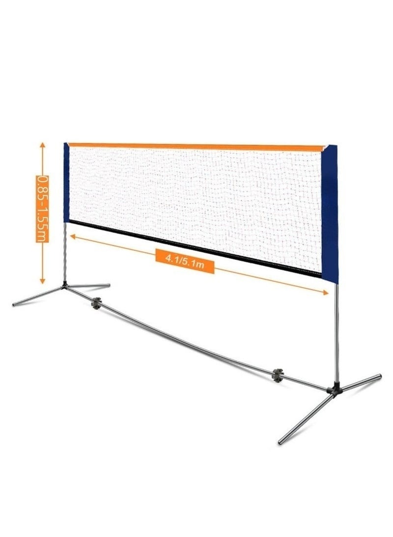 XiuWoo Badminton Net Set Include Net Stand Carry Bag Tennis Net Set Volleyball Net Backyard Heavy Duty Badminton Net Height Adjustable for Adult Court - Image 2