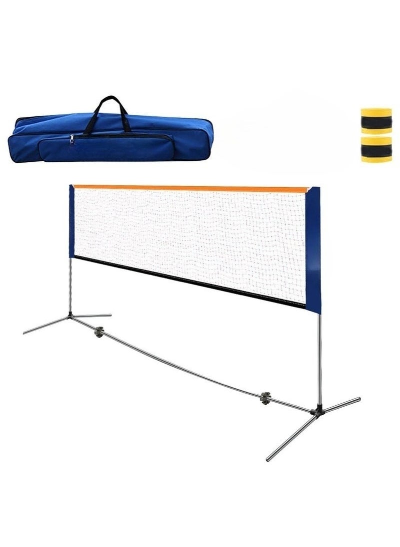 XiuWoo Badminton Net Set Include Net Stand Carry Bag Tennis Net Set Volleyball Net Backyard Heavy Duty Badminton Net Height Adjustable for Adult Court - Image 1
