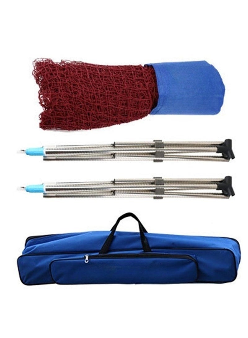 XiuWoo Badminton Net Set Include Net Stand Carry Bag Tennis Net Set Volleyball Net Backyard Heavy Duty Badminton Net Height Adjustable for Adult Court - Image 5