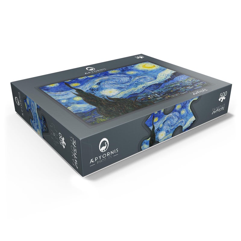 MyPuzzle.com MyPuzzle The Starry Night 1889 by Vincent Van Gogh - Premium 500 Piece Jigsaw Puzzle for Adults - Image 3