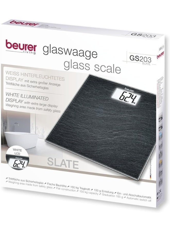 Beurer - GS203 Glass Bathroom Scale Skifer - 5 Years Warranty - Image 4