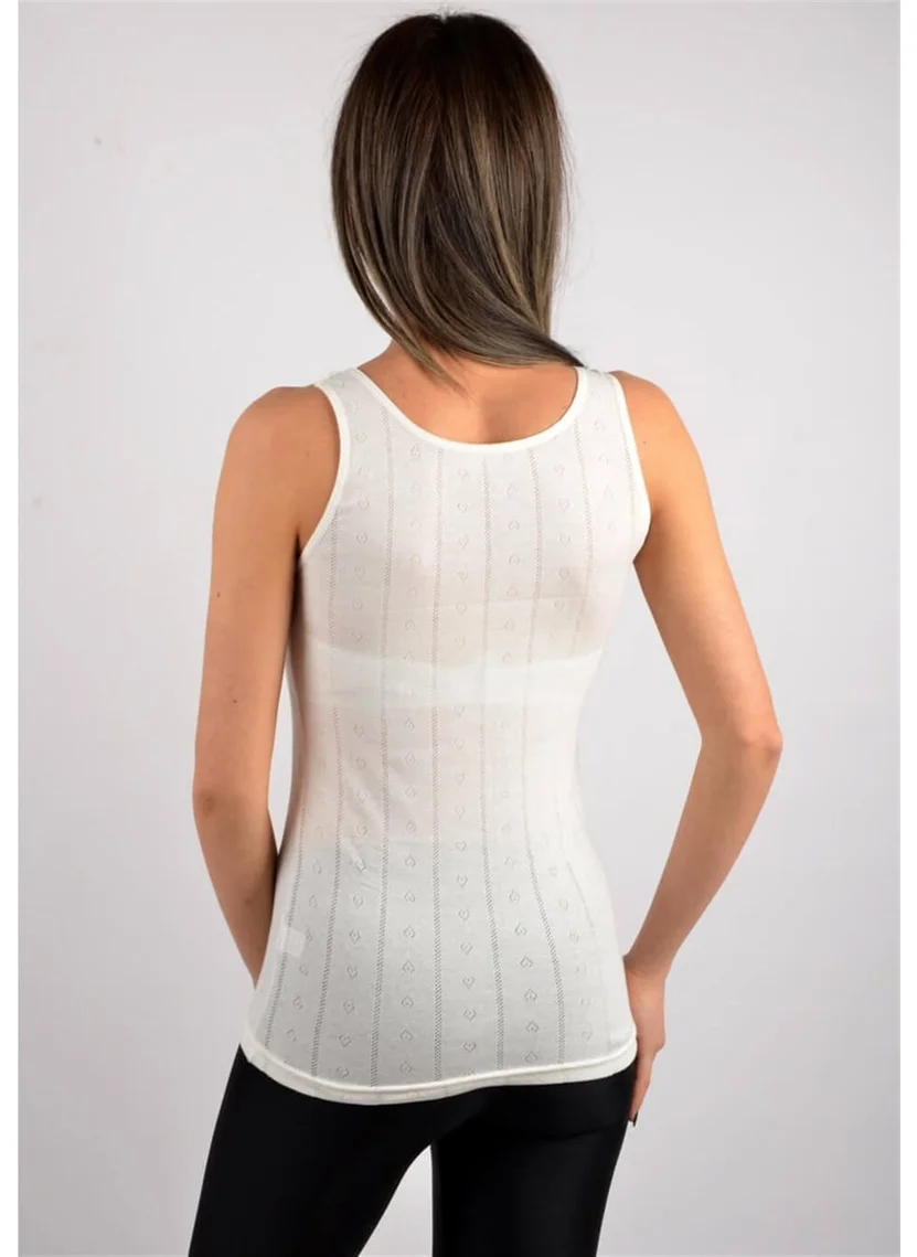 Tutku 4-Pack Patterned Wide Strap Jacquard Women's Undershirt