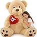 BENINY Giant Teddy Bear 52 Big Stuffed Animal with Heart Large Brown Stuffed Bear Plush Toys for Kids I Love You Valentines Gift for Girlfriend Wedding - Image 3
