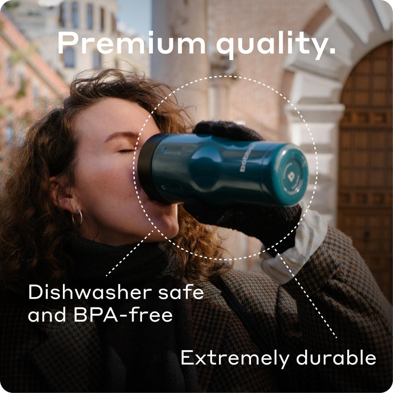 BOBBER 16 oz Stainless Steel Coffee Travel Mug â€“ Leak-Proof, Spill Proof, Vacuum Insulated Coffee Tumbler for Car, Men â€“ Dishwasher Safe Mug, Fits Car Cup Holder, Keeps Hot for 8 Hours (Teal) - Image 5