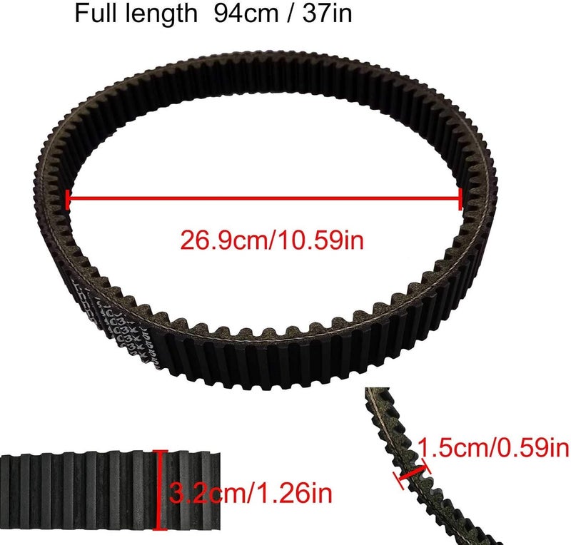 GAOSHUN Drive Belt for Yamaha YXR660 Rhino 660 4X4 (2004-2007) V-Belt Clutch - Image 3