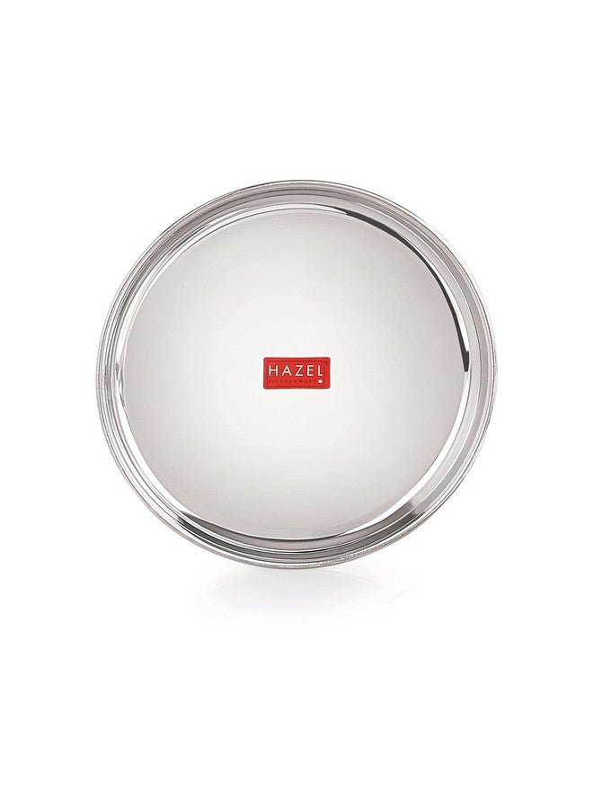 Hazel HAZEL Stainless Steel Dinner Plate with Glossy Finish | 21 cm Thali Plates for Kitchen | Serveware Snacks Plates for Kids | Breakfast Plates, Set of 6 - Image 5
