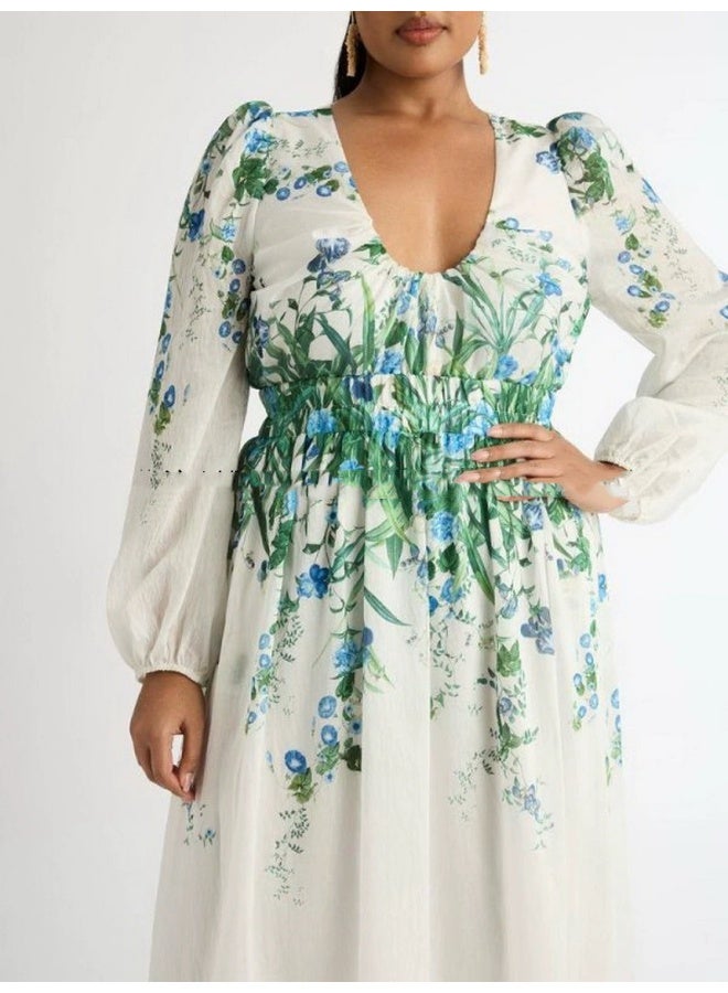 Madam Uniq Floral Print Midi Dress - Image 3
