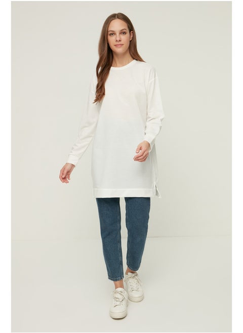 Sweatshirt - Ecru - Crew neck