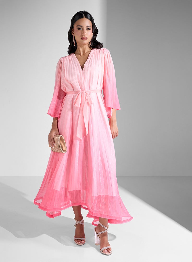 Khizana Pleated Chiffon Dress - Image 4