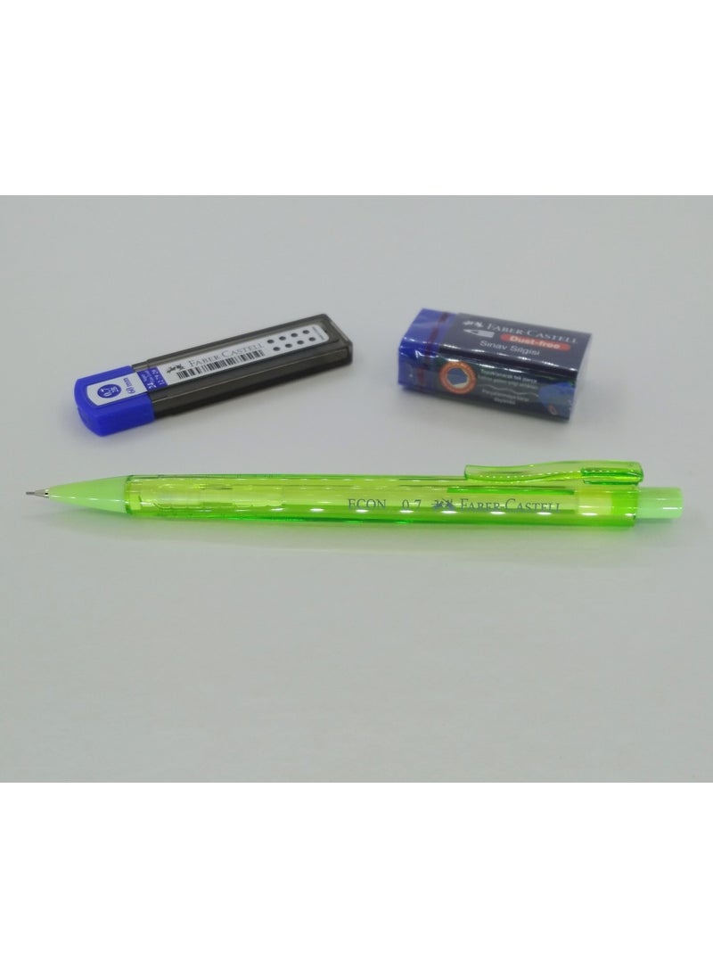 FABER-CASTELL - Econ 0.7 mm Pen + Exam Eraser + 0.7 mm Nib - Image 1