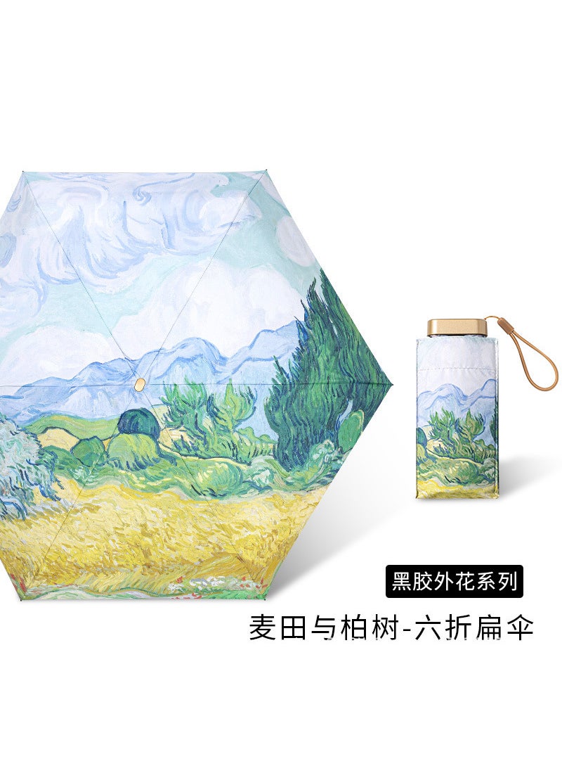 Generic Zhiumbrella 50% off sun umbrella rain and rain dual-use sun protection umbrella folding umbrella high-grade sense pocket flat 60% off mini sun  - Image 2