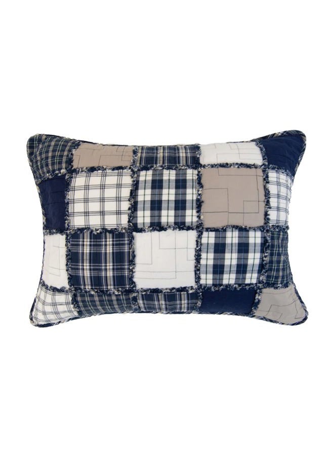 Donna Sharp Checkerboard Indigo- Queen Quilt Set, Measures 90 x 90, Includes 1 Quilt and 2 Standard Shams, Machine Washable - Image 5