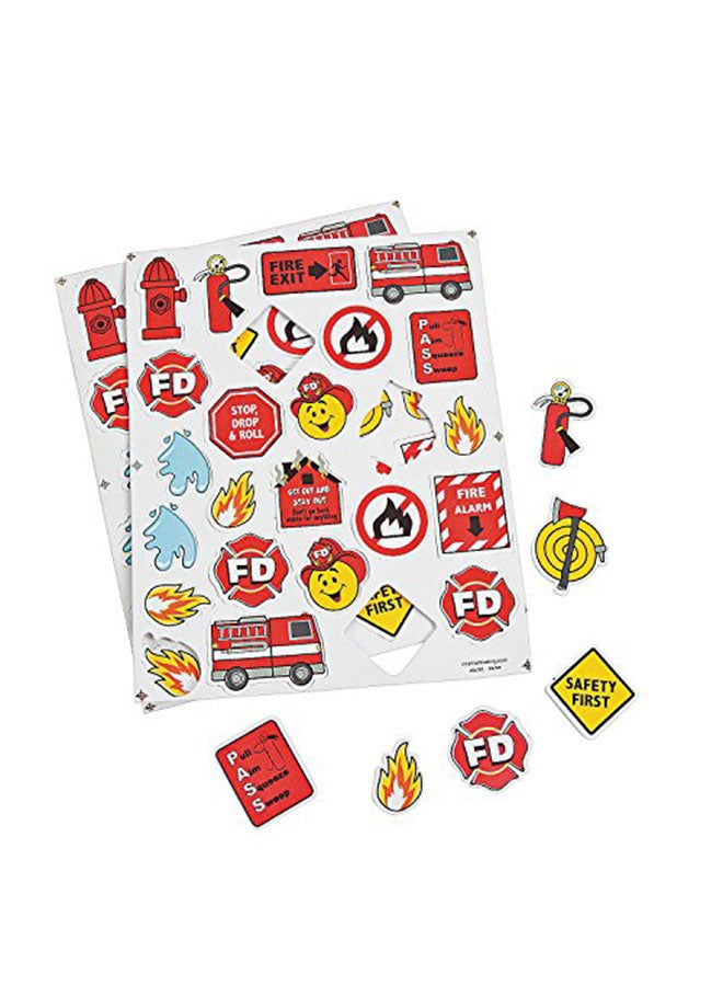 Fun Express 300 Firefighter Fireman Fire Safety Self-Adhesive Foam Shapes