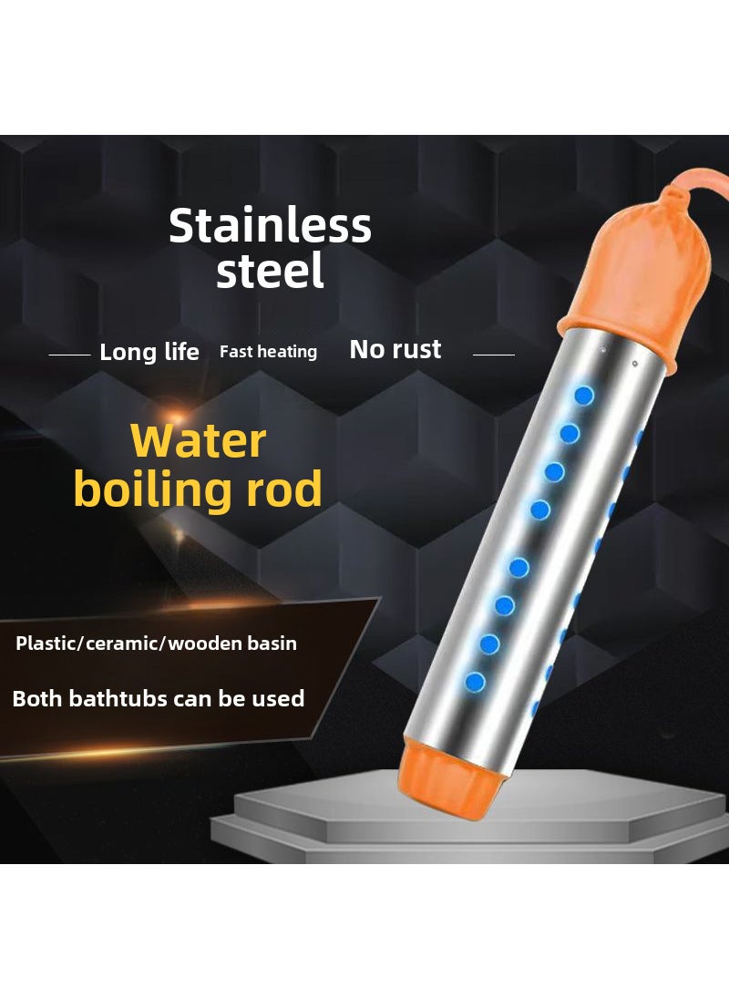 Generic Stainless Steel Thermostatic Heater with Timer 2500W automatic power-off with indicator light 