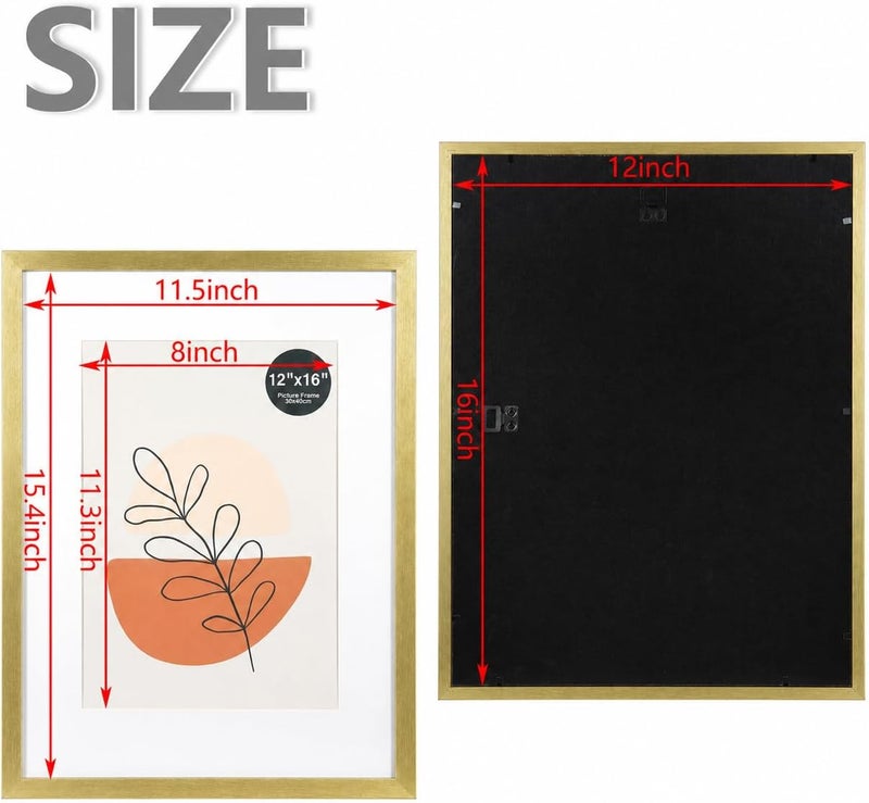 KAIWIN إطار صور KAIWIN 30 × 40 سم ذهبي مجموعة من 3 مع حشوة 21 × 30 سم (A4)، إطار صور 30 × 40 سم، إطار ذهبي 30 × 40 سم بزجاج أكريليك للتعليق، للصور والملصقات والألغاز، إطار ملصق جودة موثوقة متكرر - Image 4