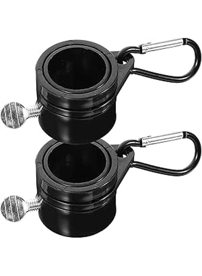 2Pcs 1 Inch Flag Pole Rings with Metal Clips for Outdoor Flag Mounting Garden Hardware - Image 1