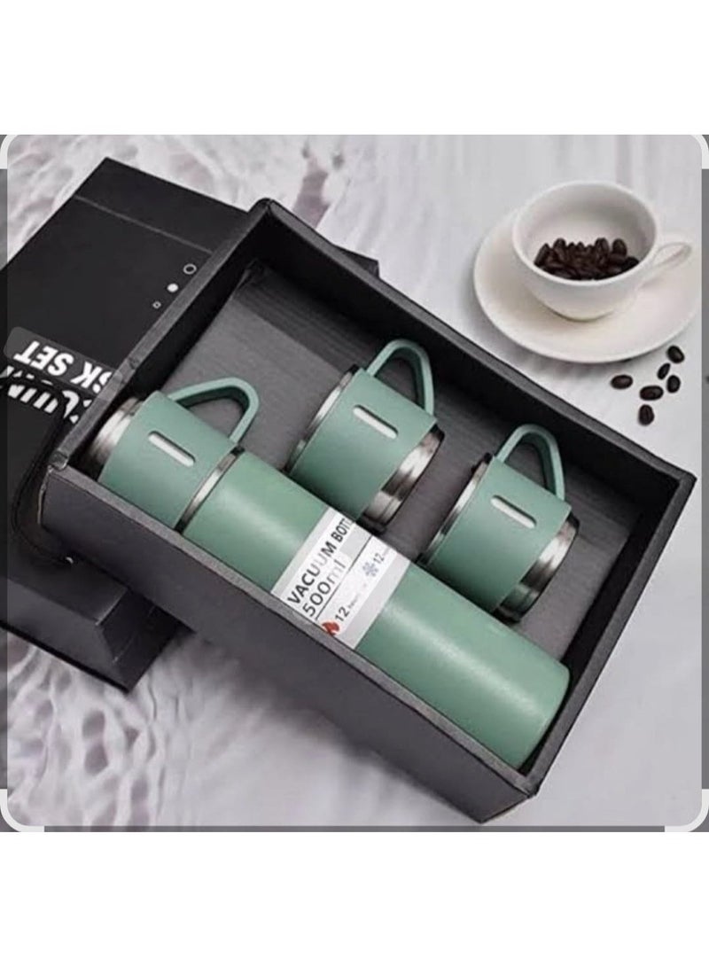 Thermal Coffee Mug Set with 3 Cups Stainless Steel Inner Long Heat Retention Travel Mug Elegant Gift Box Hot Beverage Insulated Cup Set for Coffee Tea Durable Leak Resistant Premium Quality - Image 1