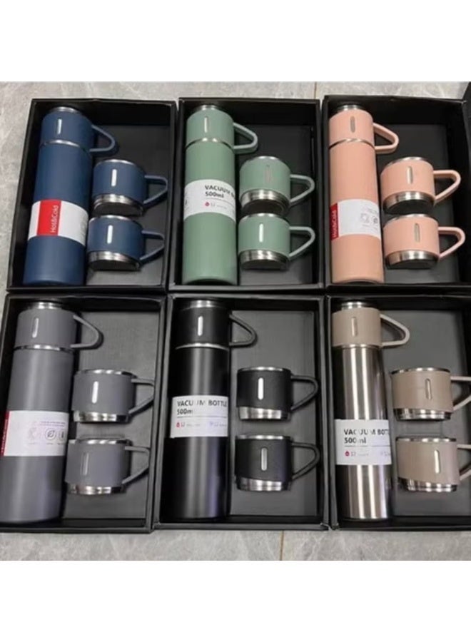 Thermal Coffee Mug Set with 3 Cups Stainless Steel Inner Long Heat Retention Travel Mug Elegant Gift Box Hot Beverage Insulated Cup Set for Coffee Tea Durable Leak Resistant Premium Quality - Image 5