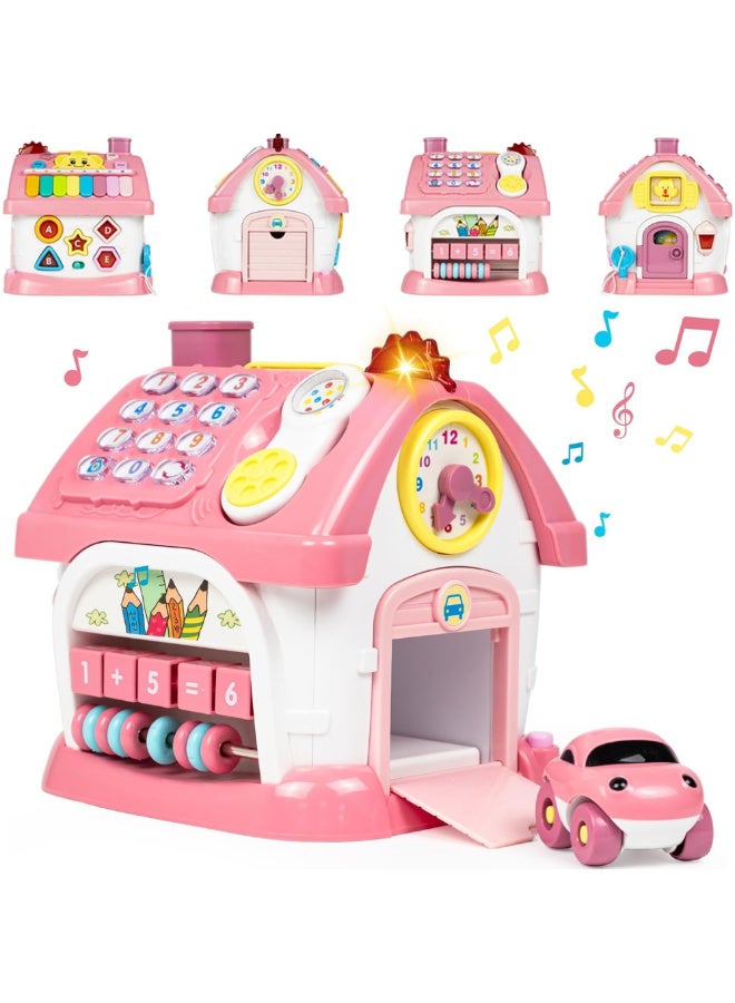 McDou Educational toys, toys for girls and boys: 8-in-1 Montessori musical multifunctional house educational toys for babies aged 6-24 months, suitable as gifts for children aged 1-2 years. - Image 1