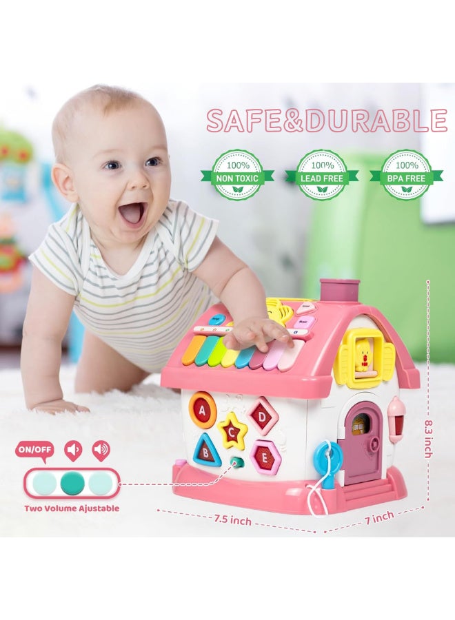 McDou Educational toys, toys for girls and boys: 8-in-1 Montessori musical multifunctional house educational toys for babies aged 6-24 months, suitable as gifts for children aged 1-2 years. - Image 2