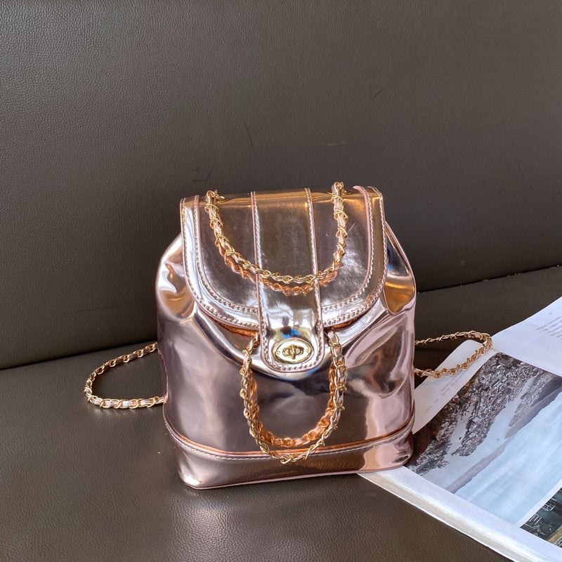 Trendy Student Commuter Versatile Women'S Backpack Ins Korean Niche Chanel-Style Chain Shoulder Bag Chain Bag - Image 4
