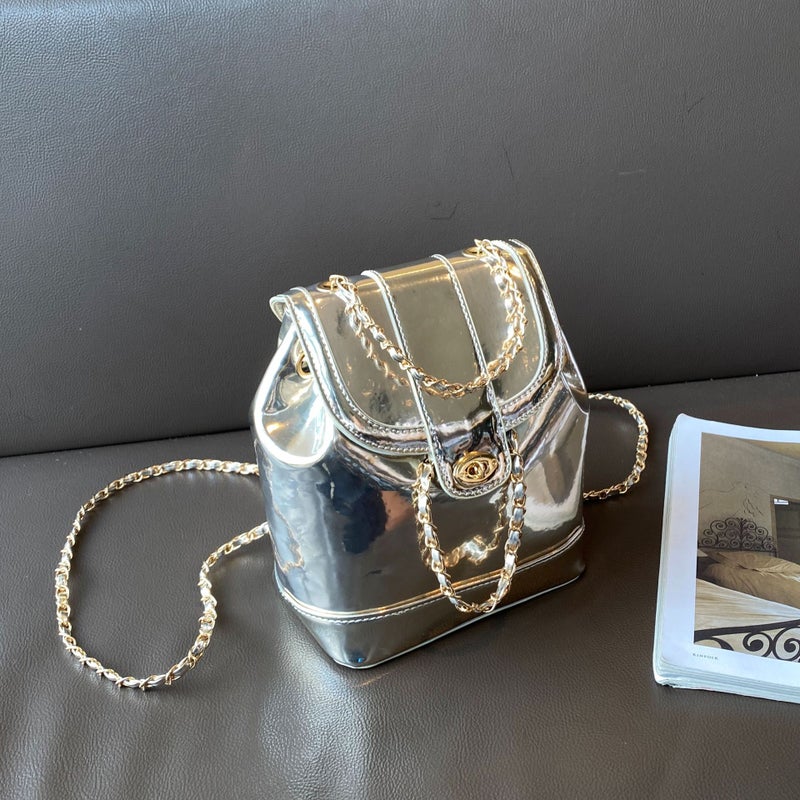 Trendy Student Commuter Versatile Women'S Backpack Ins Korean Niche Chanel-Style Chain Shoulder Bag Chain Bag - Image 5