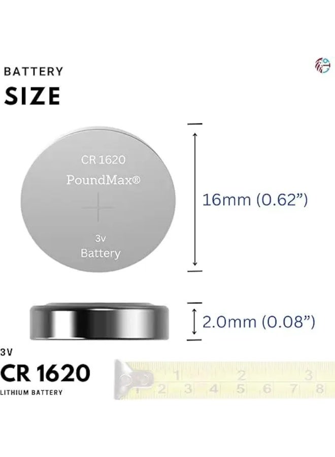 باوند ماكس بطاريات خلايا عملة الليثيوم PoundMax 5 x 1620 CR1620 DL1620 3V - Image 1