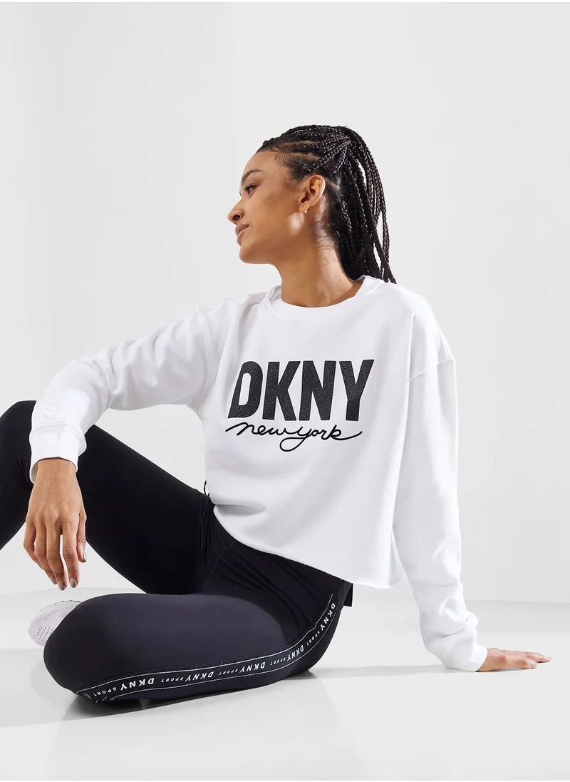 DKNY Sport Crew Neck Graphic Sweatshirt