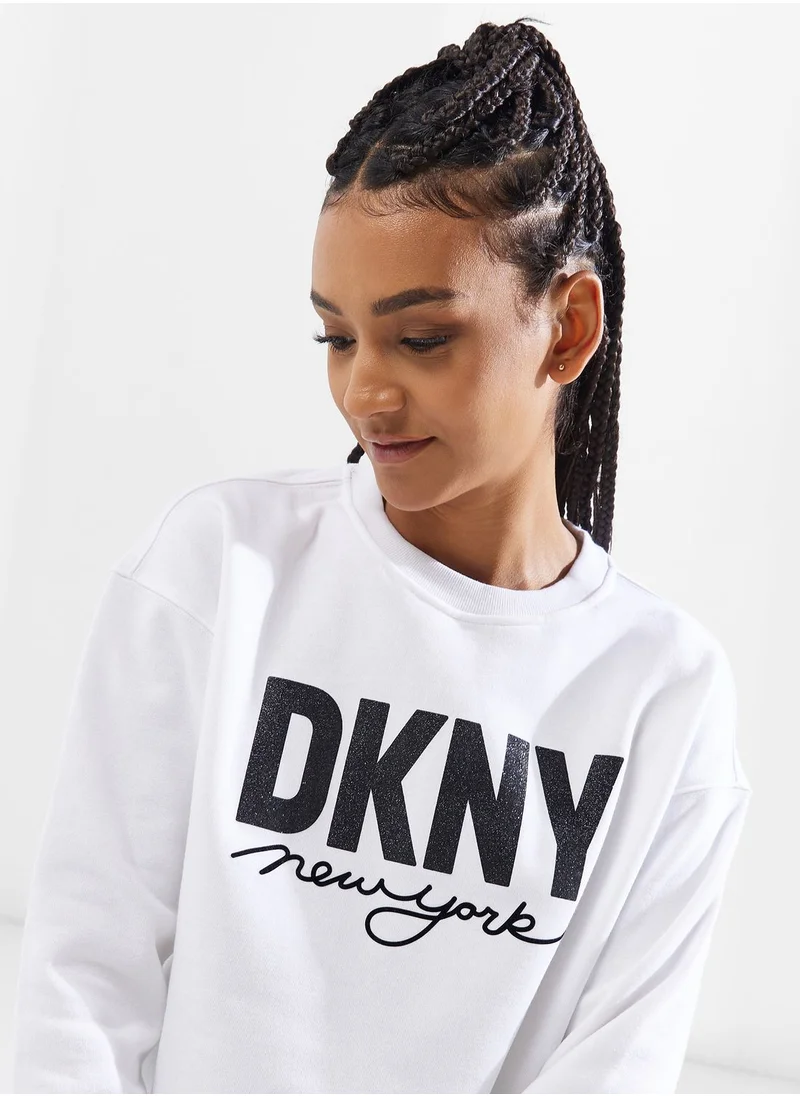 DKNY Sport Crew Neck Graphic Sweatshirt
